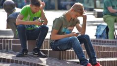 mobil, telefon, dospívající, teenager,